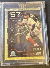 Franklin Arias 2025 Bowman Chrome Top 100 Prospects Superfractor 1/1 #57 Red Sox