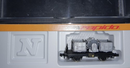 Arnold  rapido   0458  Behältertragwagen mit Ladung der DB in OVP; Spur N | Zustand: Neu