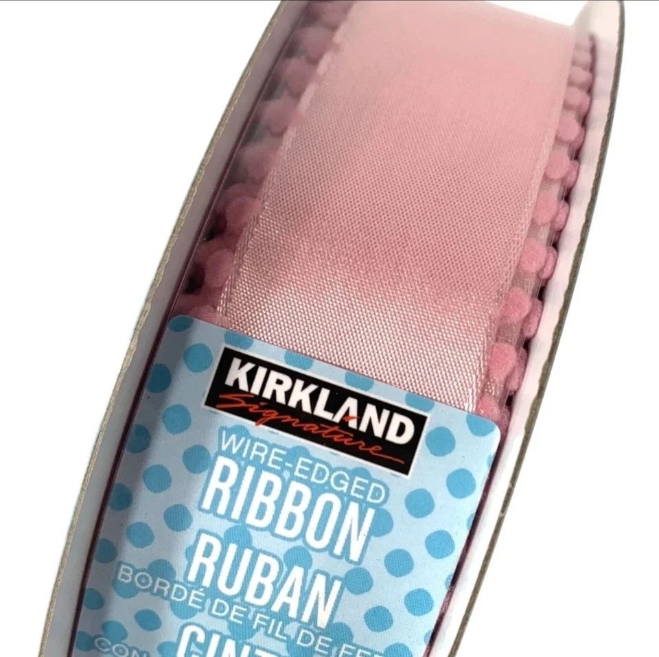 Kirkland Wire Edge PINK Satin Ribbon 50Yard Spring Easter Baby Girl Birthday 1.5 - Image 3 of 4