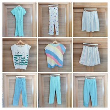 Reseller Vintage Clothing Lot of 9 Kawaii Pastel Sweaters Pants Shorts 80s 90s