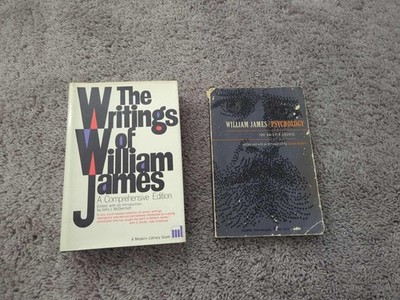 Lot of 2 Books The Briefer Course The Writings of William James Psychology