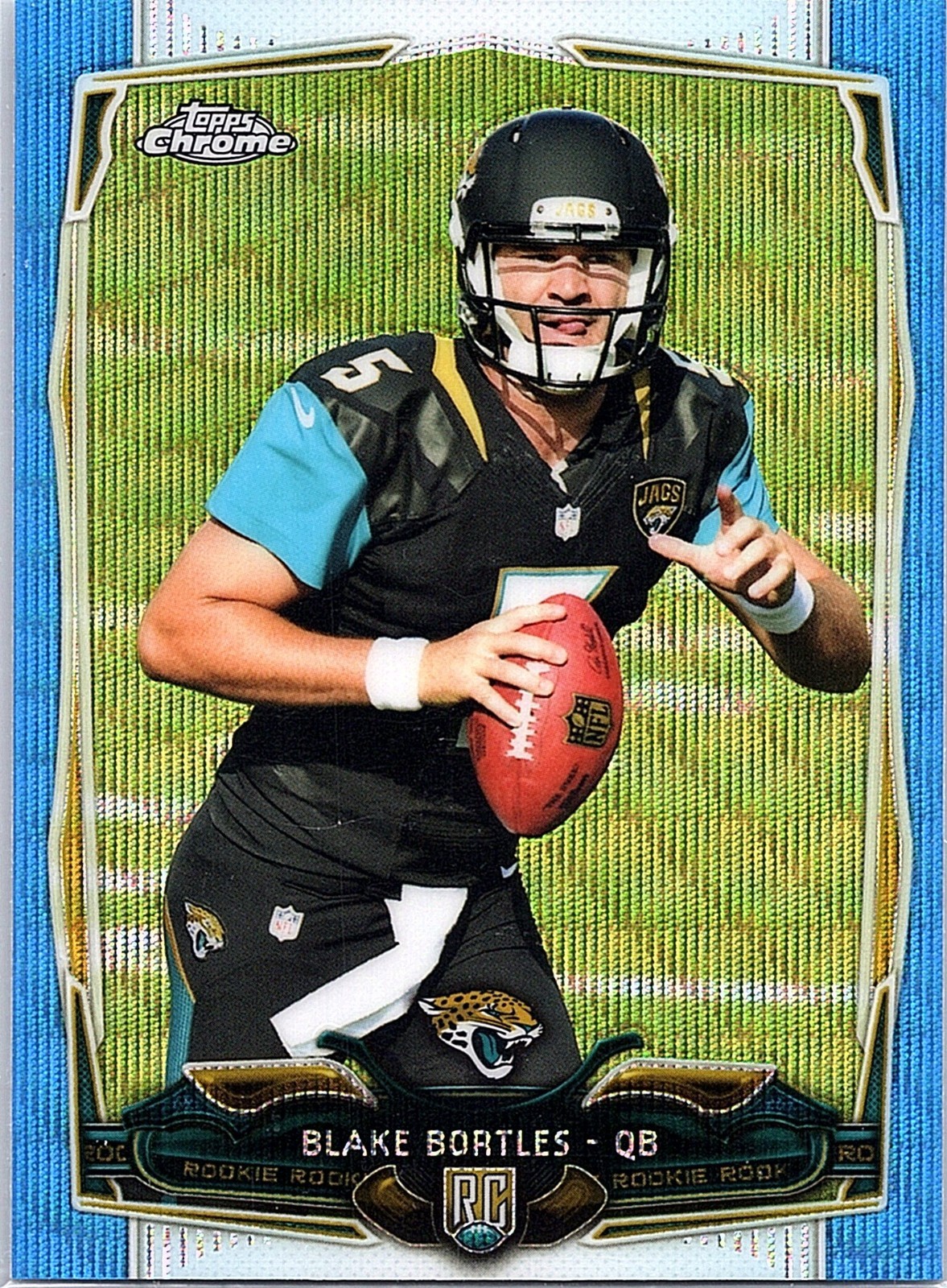 2014 Topps Chrome - Blake Bortles #187 Blue Wave Refractor (RC)