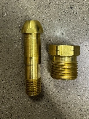 Me318p 1/4" Male Npt To Hard Nose Pol Full Flow Marshall Excelsior Propane Lpg