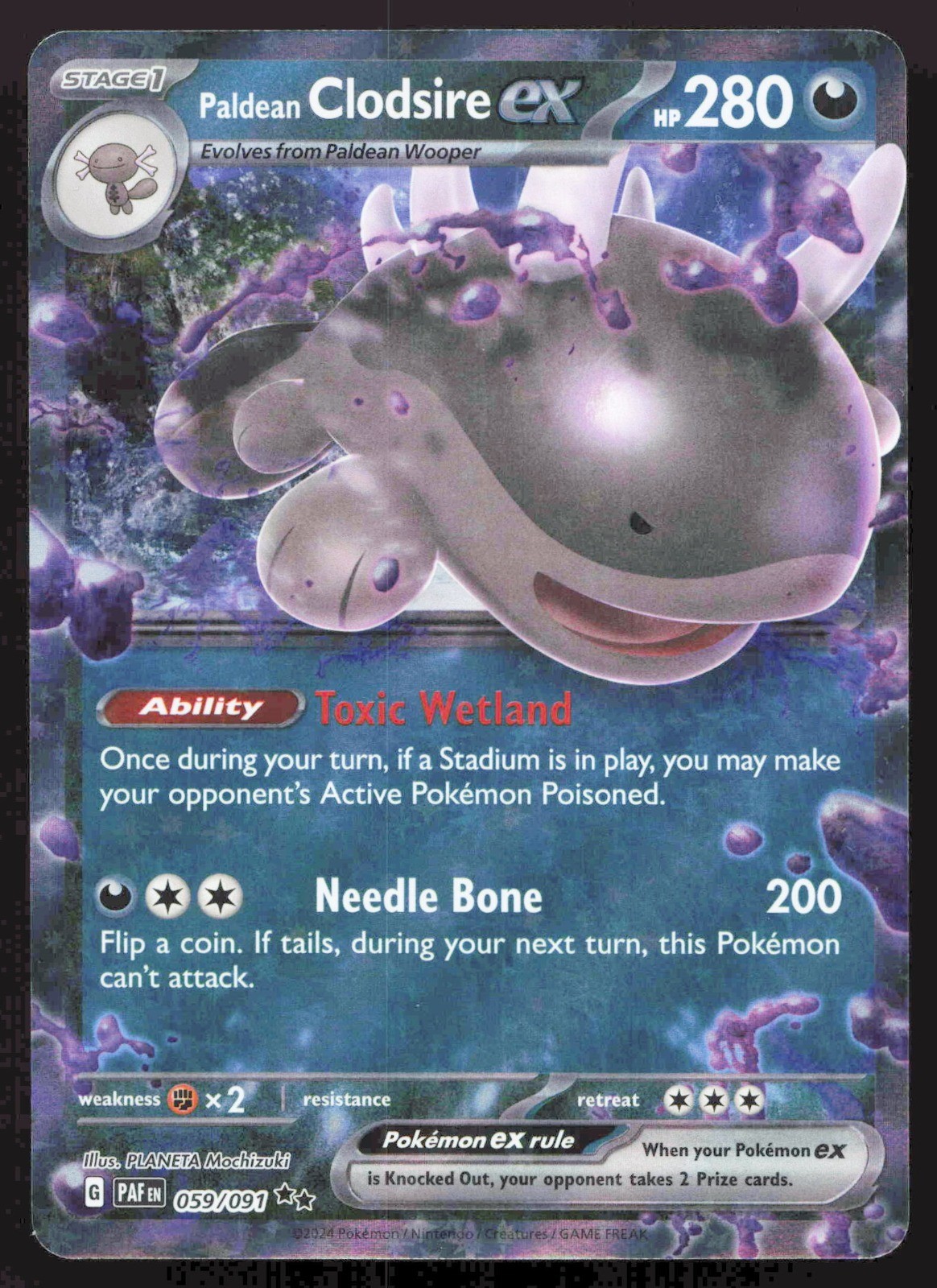 Paldean Clodsire ex 130/193 SV02: Paldea Evolved NM