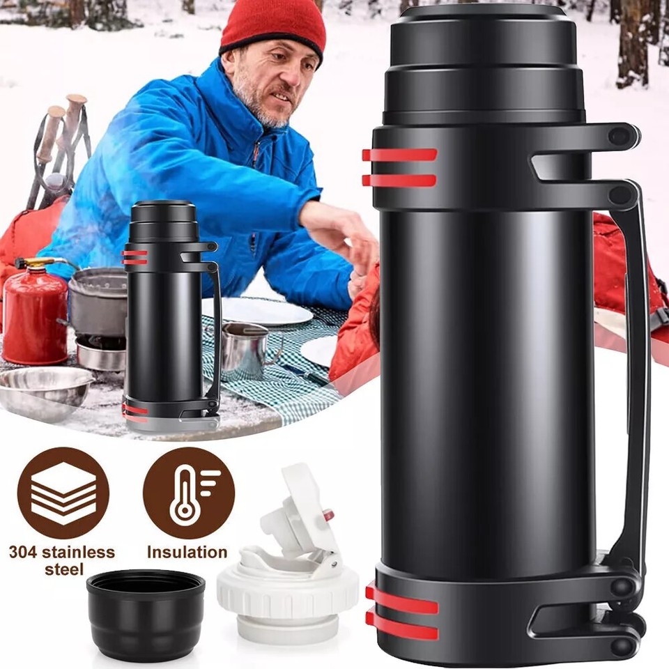 1,5/2,5 Liter Isolierflasche Thermosflasche aus Edelstahl Camping Thermoskanne