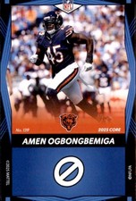 2025 Uno Elite Core Blue - Amen Ogbongbemiga Chicago Bears #139