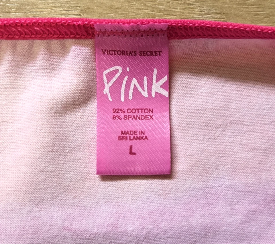NIB Vintage Victoria's Secret PINK Cotton Ombre Stripe Low-Rise Bikini Panties L - Image 3 of 4
