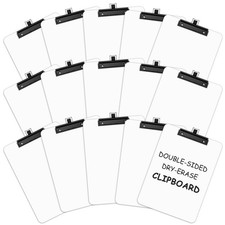 Dry Erase Wood Clipboard with Pen Holder, 9 x 12.5'' Double-Sided White Board...