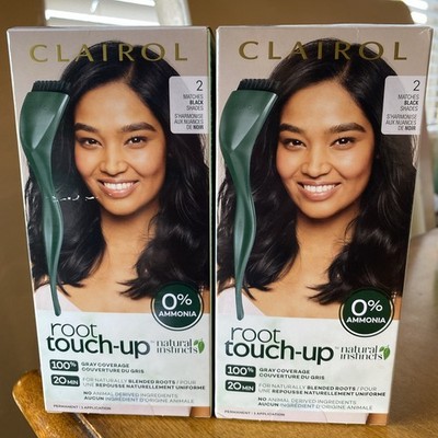 2x Clairol Natural Instincts Root Touch Up Permanent Hair Color #2 Black Shades