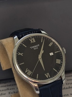 Tissot Tradition T063.610 Men's Watch Quartz Black Dial 42mm Swiss Made