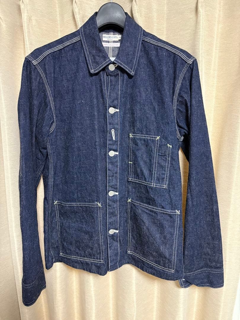 Heller's Cafe WAREHOUSE Denim Jacket Coverall 38 - image 1