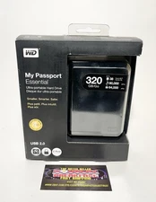 WD My Passport Essential 320GB USB 2.0 Portable External Hard Drive - New Sealed
