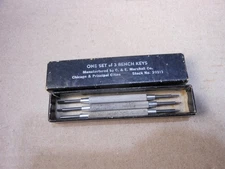Vintage C & E Marshall Watchmaker Bench Keys Set of 3 No. 39212