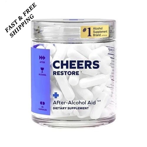 Cheers Restore Supplement w DHM + L-Cysteine After-alcohol Aid Support Your Live