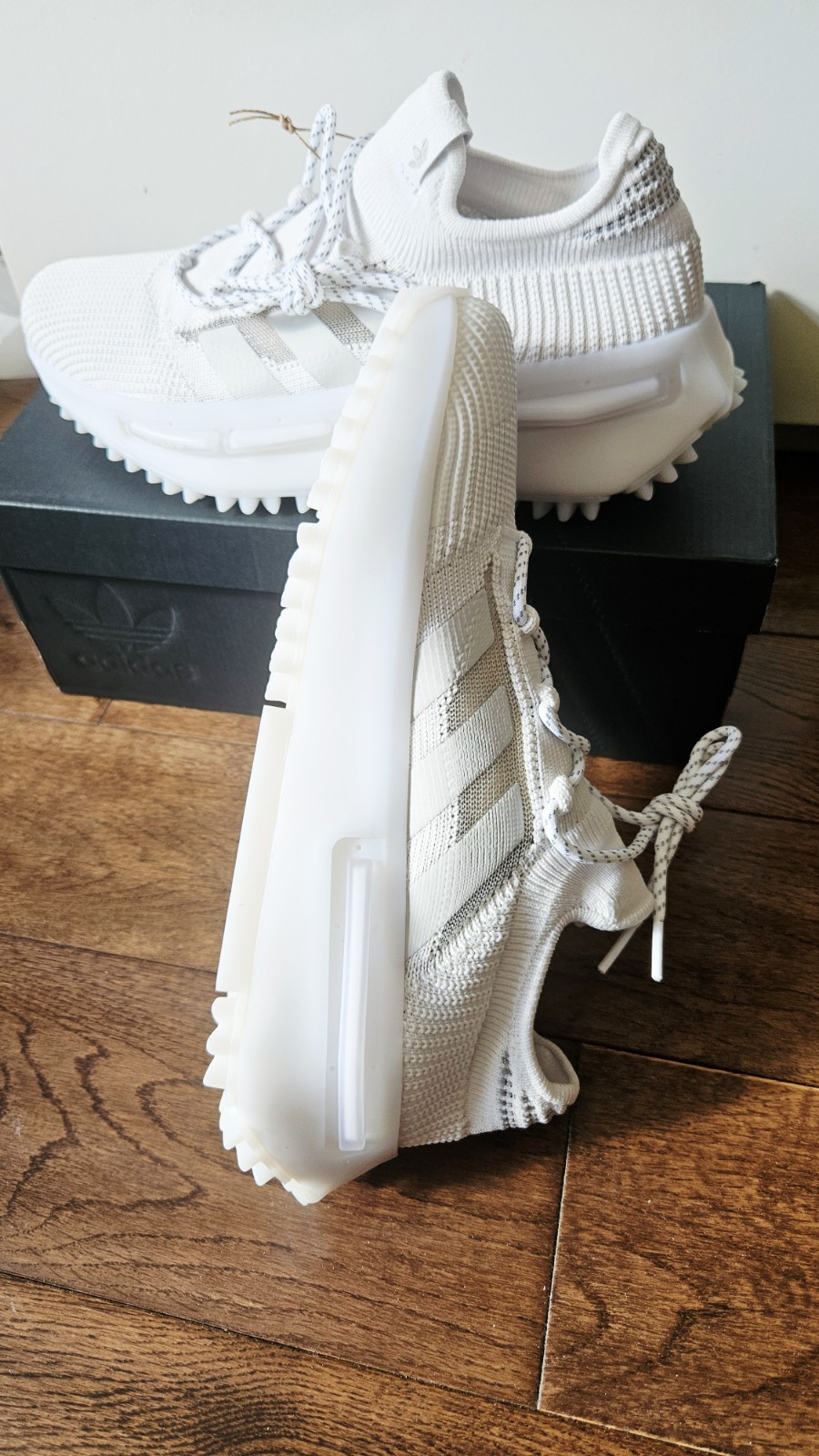 Adidas NMD S1 White/Smoke Grey Size UK 9.5 RRP 180 BNIB image 4