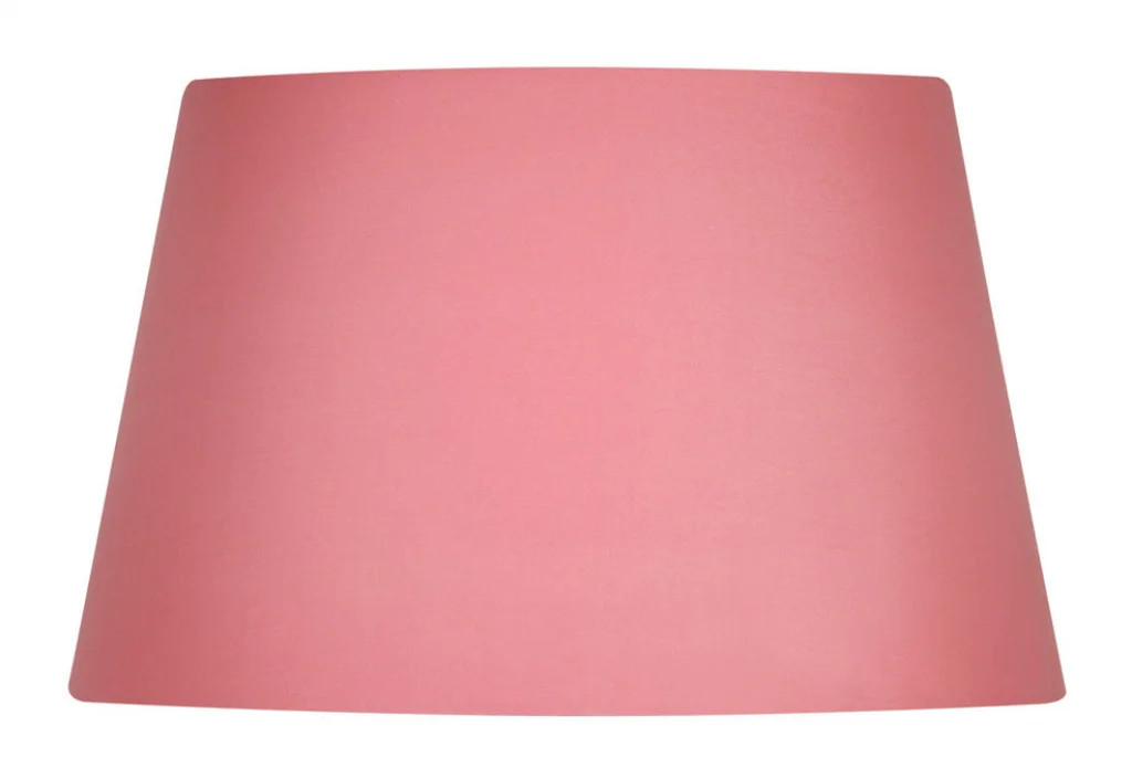 Lampshade Pink 14"" Salmon Cotton Tapered Drum 355mm Oaks Lighting S901/14 SM