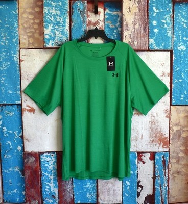 Men's Under Armour T-Shirt UA Tech Textured Performance 4XLARGE Green NEW