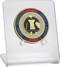 Challenge Coin Display Holder, Acrylic Mini Easel, Sturdy Medallion Collection S