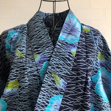  Unused Dark blue morning glory pattern yukata