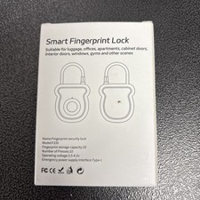 Smart Fingerprint Lock, Rechargeable Fingerprint Lock With Type L-C Security Key
