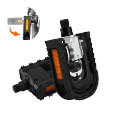 BlueSunshine Bicycle Folding Pedals Aluminum Alloy Anti-Skid Mountain Wide Pl...