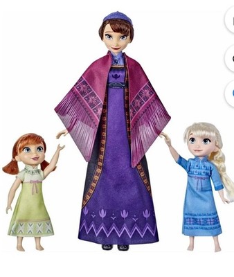 Frozen II Disney Queen Iduna Lullaby Set-w/Little Elsa & Anna in pj s- Cute!