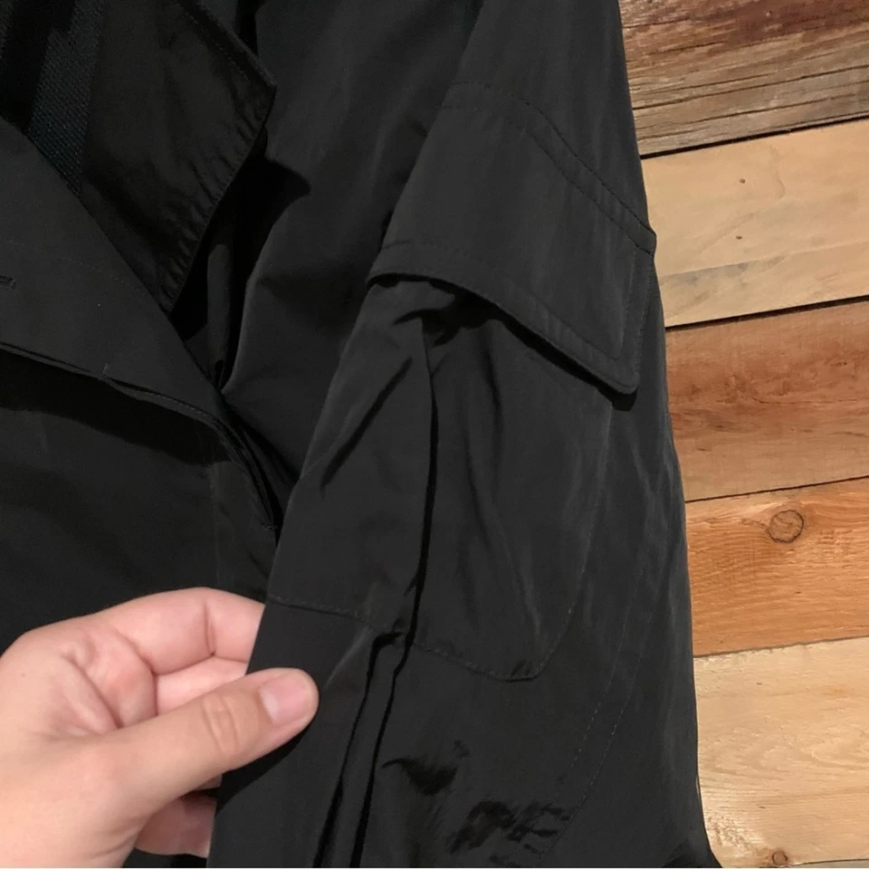 KaufmanFranco Womens Wrap Button Lightweight Jacket Black Size 10/46 Office Prep - Image 3 of 4