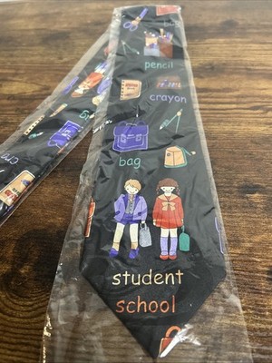 NEW! School Tie Letters  Teacher Education Teaching Necktie Fratello 3.75  55 
