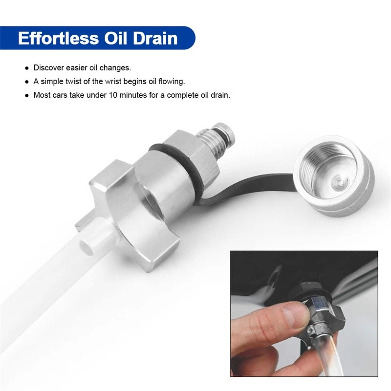Quick Twist Oil Drain Valve for M12-1.25 with Stainless Drain Hose Attachment - image 4 of 4