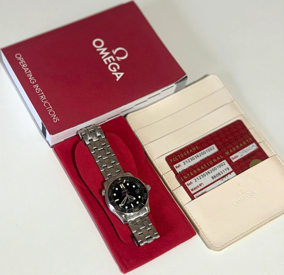 OMEGA Seamaster Diver 300M Co-Axial 36mm midsize Dial Black dial. Rare.FULL SET, photo 1 of 5