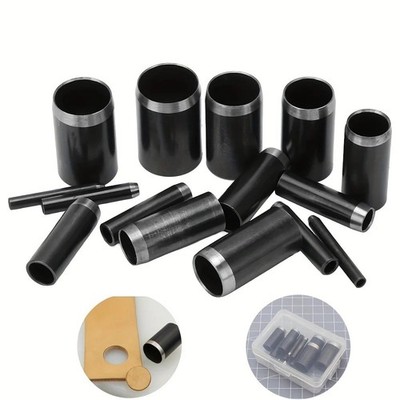 15 tlg Loch Hohl Stanze Schneider Set Rund Leder Stanze Werkzeug Hohe Härte
