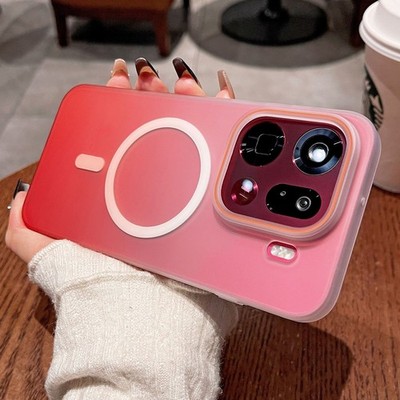Magnetic Case for  Oppo Find X9 Pro, Gradient Matte Shockproof Protective Cover