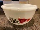 JAJ Pyrex vintage small mixing bowl, June Rose design, 1960s.