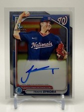 Travis Sykora 2024 Bowman Chrome 1st Bowman Auto CPA-TSY Washington Nationals