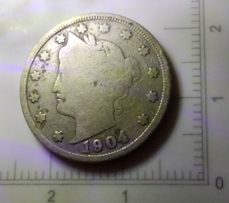 1904 P LIBERTY HEAD NICKEL CIRCULATED W/CENTS. "P904"