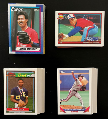 1990 1991 1992 1993 Topps Team Set Montreal Expos LARRY WALKER Denny Martinez NM