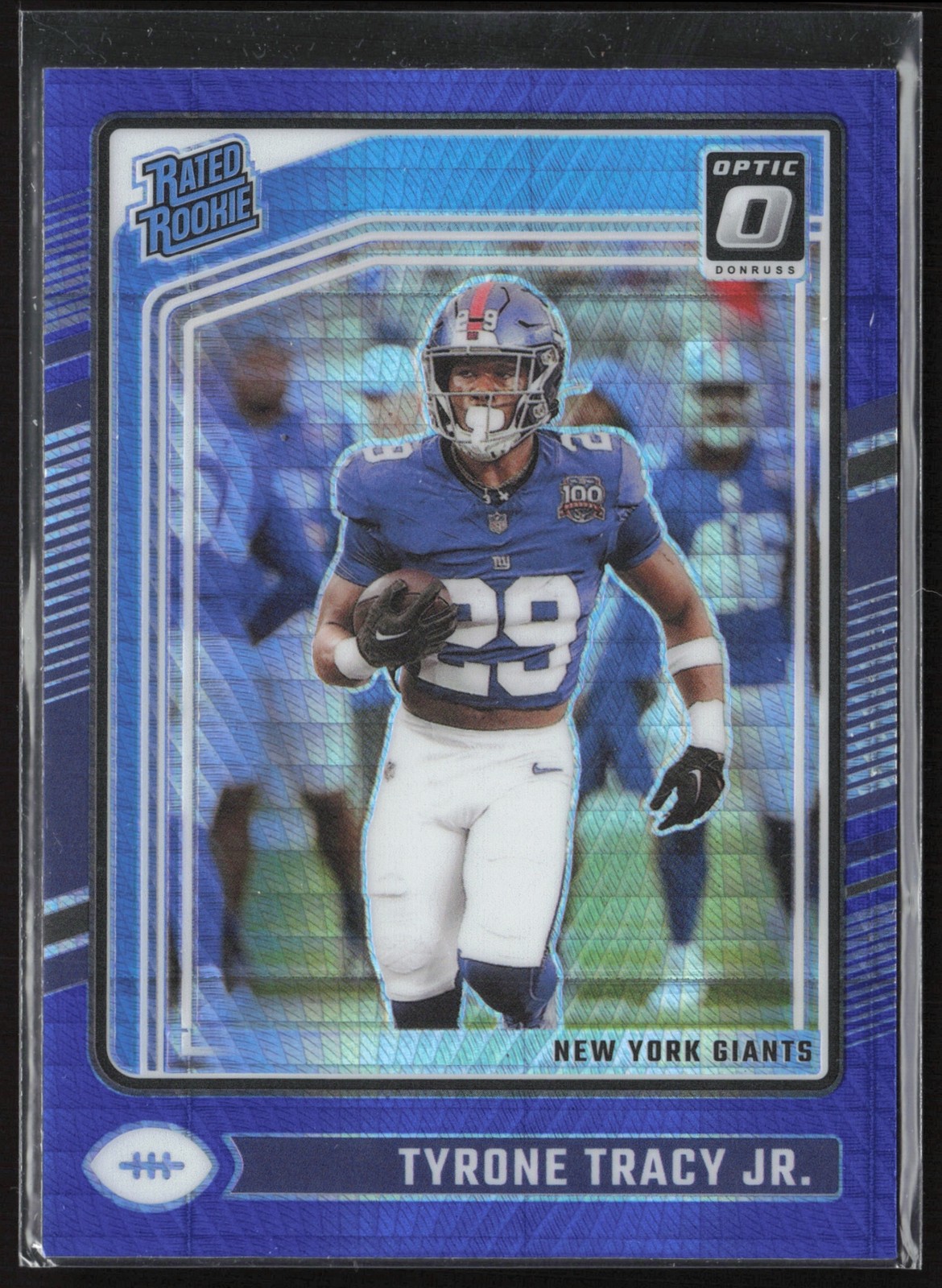 2024 Donruss Optic Tyrone Tracy Jr. Blue Hyper #259 Rated Rookie New York