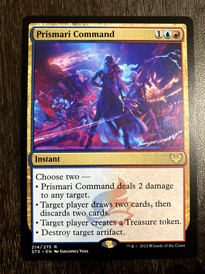 mtg prismari cards Artistry Upgrade Guide: 10 Card Swaps : r/magicTCG sided token cards 1 strategy guide and 1 reference card MTG: Prismari Command 214/275 -