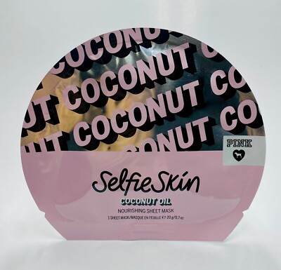 1 Victorias Secret Pink SELFIE SKIN COCONUT OIL Face Mask Sheet (0.07 oz)