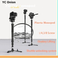 YC Onion MQP162 Pineta Pro Carbon Fiber Monopod Quick-Released FH60 Fluid Head