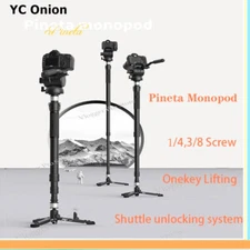YC Onion MQP162 Pineta Pro Carbon Fiber Monopod Quick-Released FH60 Fluid Head