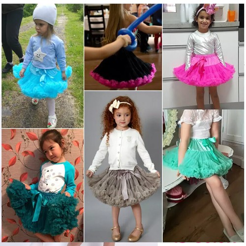 Girls Kids Tutu Skirt Dance Petticoat Party Fancy Dress Ballet Fluffy Layer - Picture 9 of 25