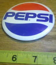 vintage Pepsi Cola pinback button 3 1/2 inches