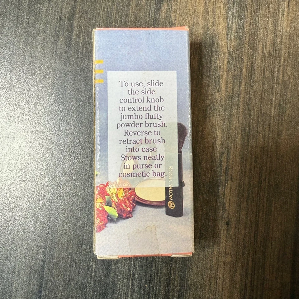 Cepillo en polvo vintage Royal Salon Jumbo mullido retráctil maquillaje de viaje nuevo Foto 3 de 3
