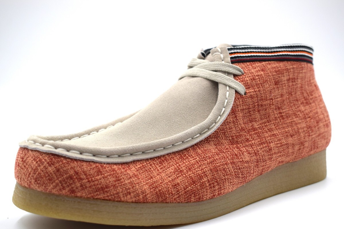 NEKTA/ke\'nekt/ Wallabees for Men - Men\'s High-Top Casual Boots - Dessert Brn/Crm NEKTA/ke main image 3