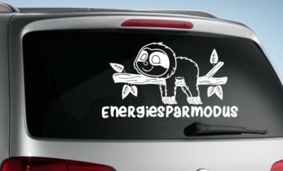 AUFKLEBER Auto Tattoo Car Spruch Text Sloth Faultier Chill mal..  Energie  104