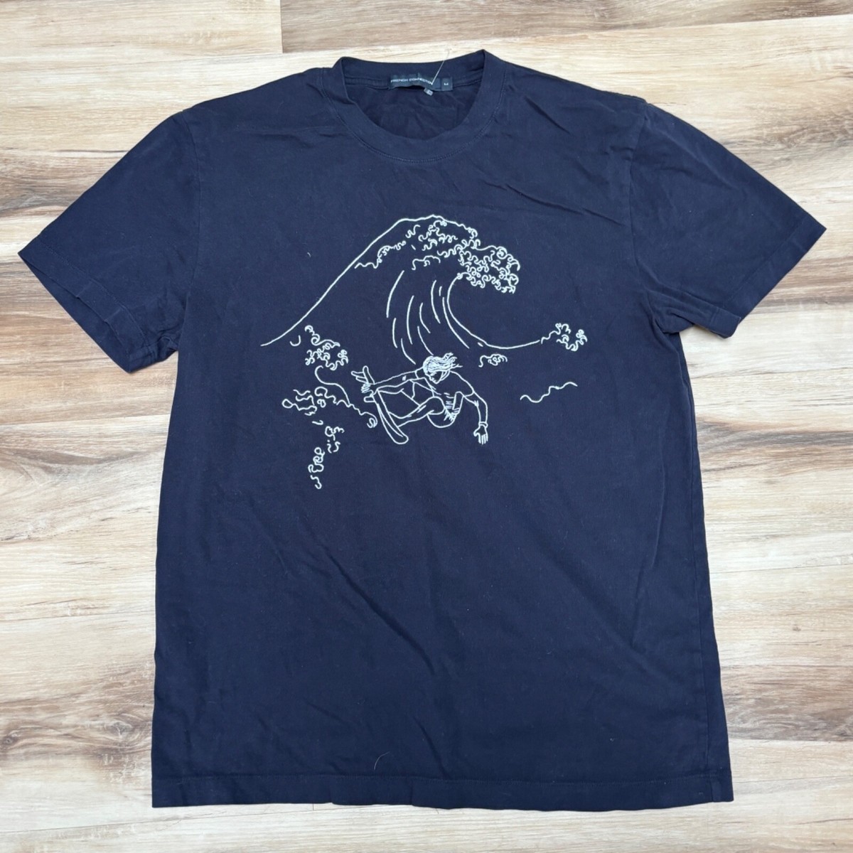 French Connection Shirt Mens Medium Cotton Embroidered