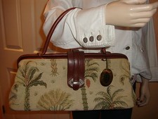Raviani Tapestry Floral Doctors Women's Shoulder Bag Made In Usa