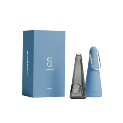 Session Goods Hand Pipe and Silicone Sleeve - Indigo Blue