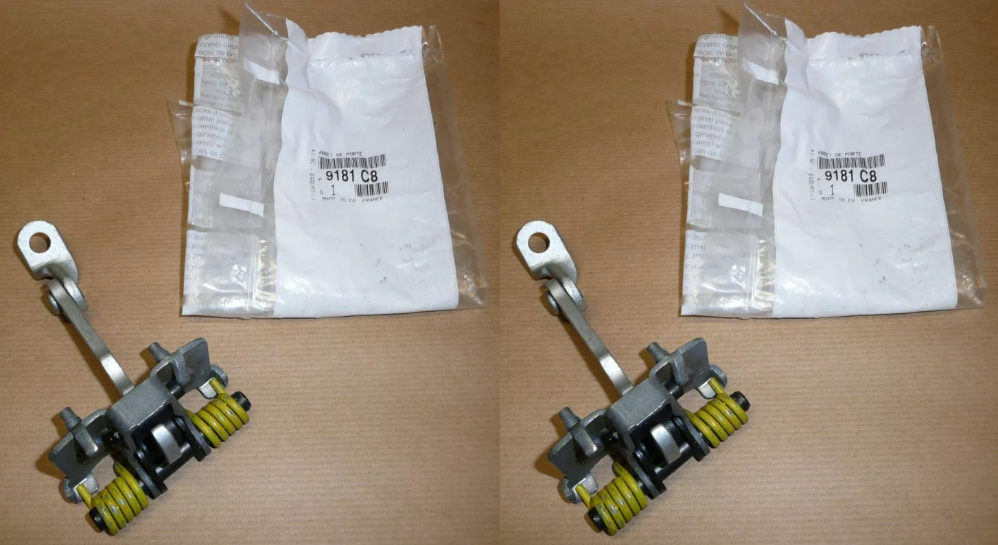 Limiteur de porte avant Peugeot 206 206+ double arrêt de portière gauche droit référence 9181.C8